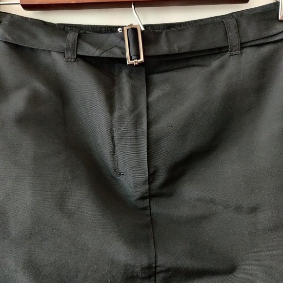 'S Max Mara Womens Black Polyester Silk Nylon Feel Belt Short Pencil Skirt US 4 - Picture 3 of 8